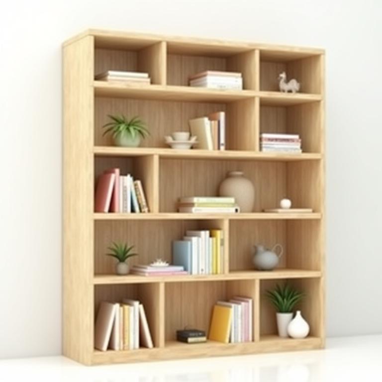Sustainable bamboo bookshelf