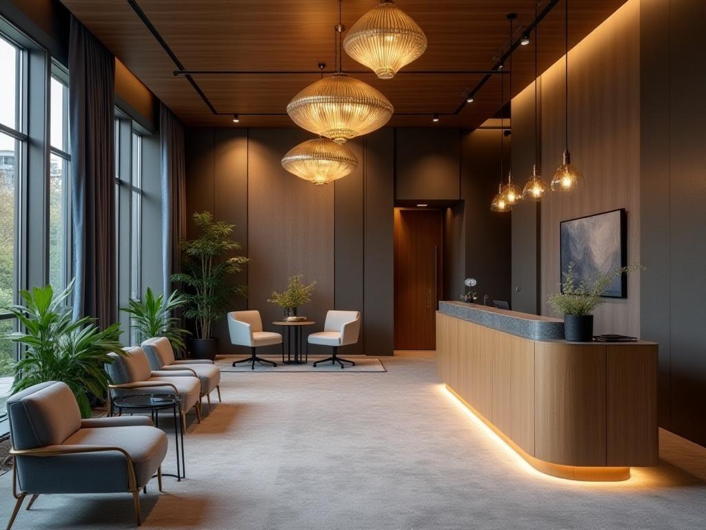 Elegant office lighting for consulting firm