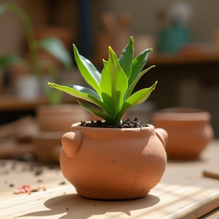 Handcrafted planter from workshop